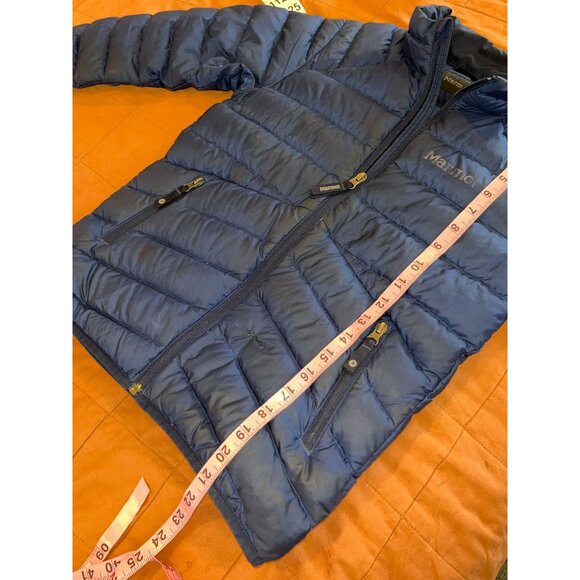 Marmot Kids Blue Puffer Jacket Size M Full-Zip Lightweight Insulated Winter Coat - Picture 7 of 8